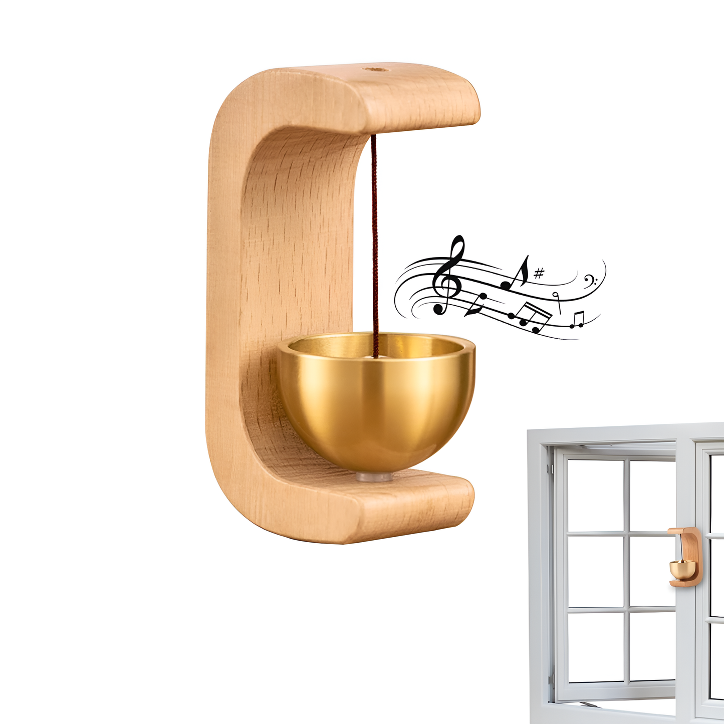 AM6985 Magnetic Wood Doorbell Chime