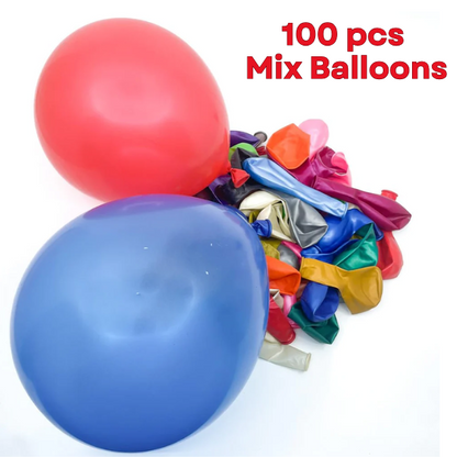 AM5273 Party Balloons Pack - Set of 100 Pieces for Birthday, Anniversary, and Other Special Occasions