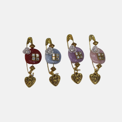 AM5429 Fancy Brooch And Saree Pin MultiColour 1pc