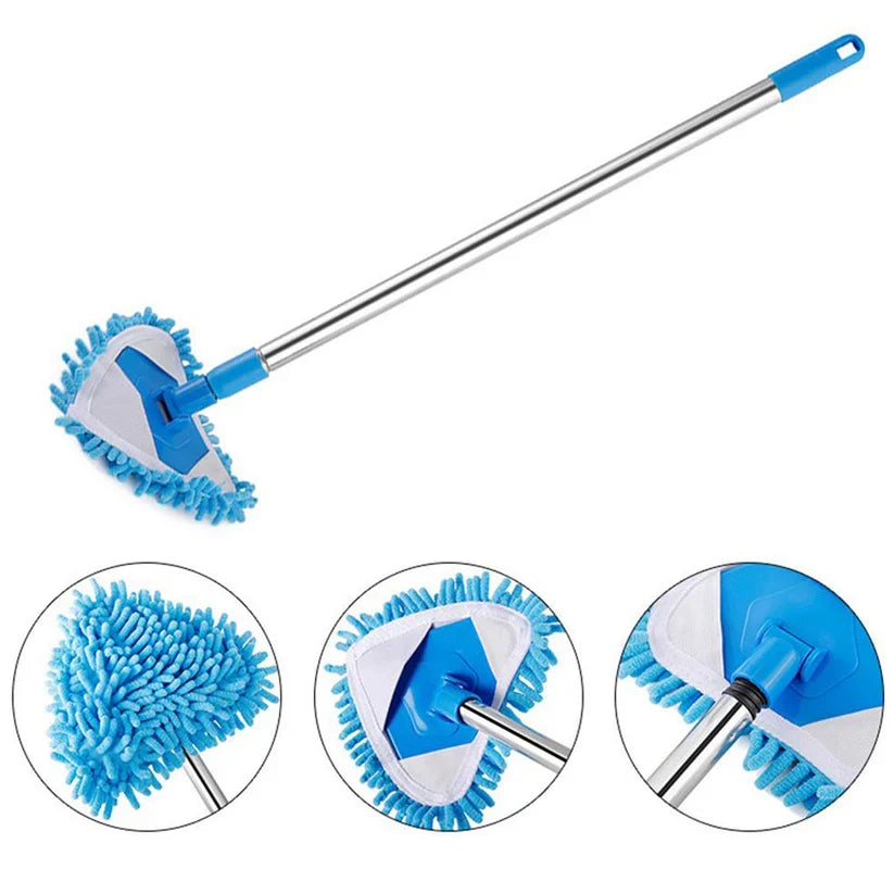 6001 Stainless Steel Road Adjustable Triangle Mop Used for Cleaning Dusty and Wet Floor Surfaces and Tiles