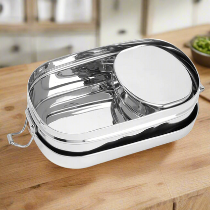 AM5651 Rishabh Stainless Steel (Capsule) Lunchbox for School and Office