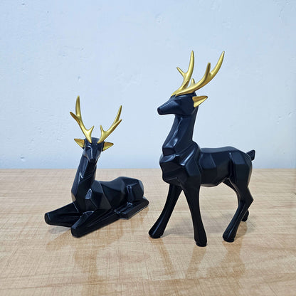 AM5936 Modern Two Matte Deer Showpiece - Pack of 2