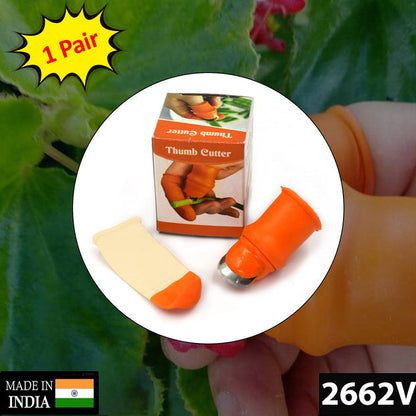 2662V 1 Pair V Thumb Cutter With Box Used In All Kitchen Purposes