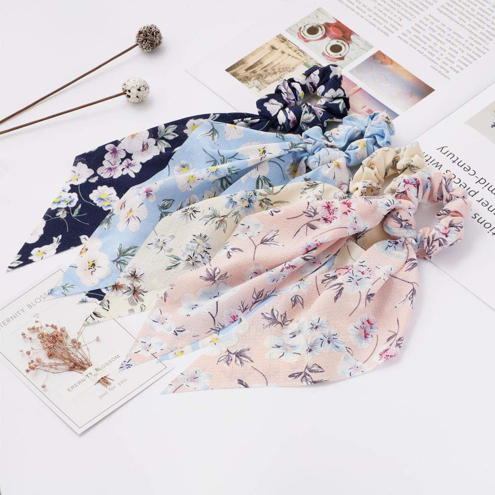 AM1024 Super Soft Hair Scarf Scrunchies for Women & Girls - 1 Pcs