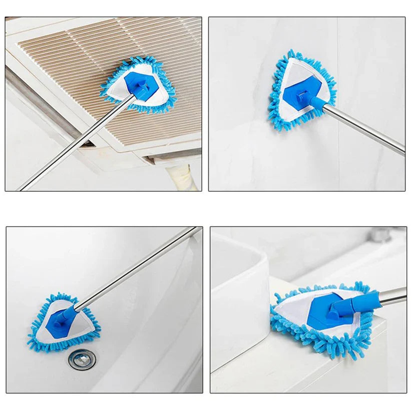 6001 Stainless Steel Road Adjustable Triangle Mop Used for Cleaning Dusty and Wet Floor Surfaces and Tiles