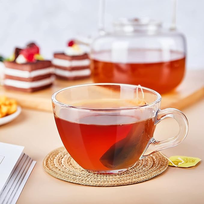 AM3744 Round Glass Tea Cup Set Of 6