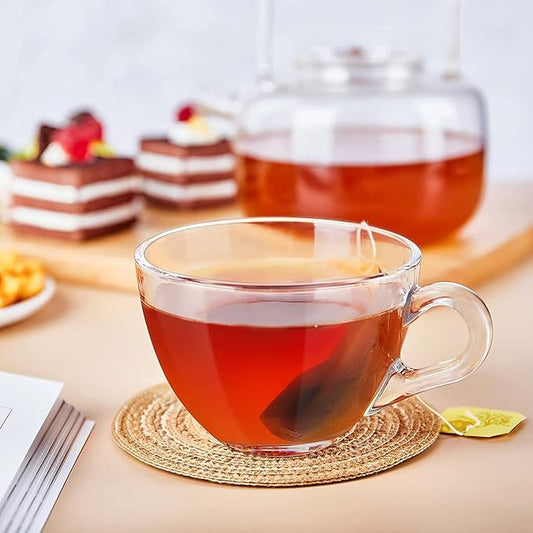AM3744 Round Glass Tea Cup Set Of 6
