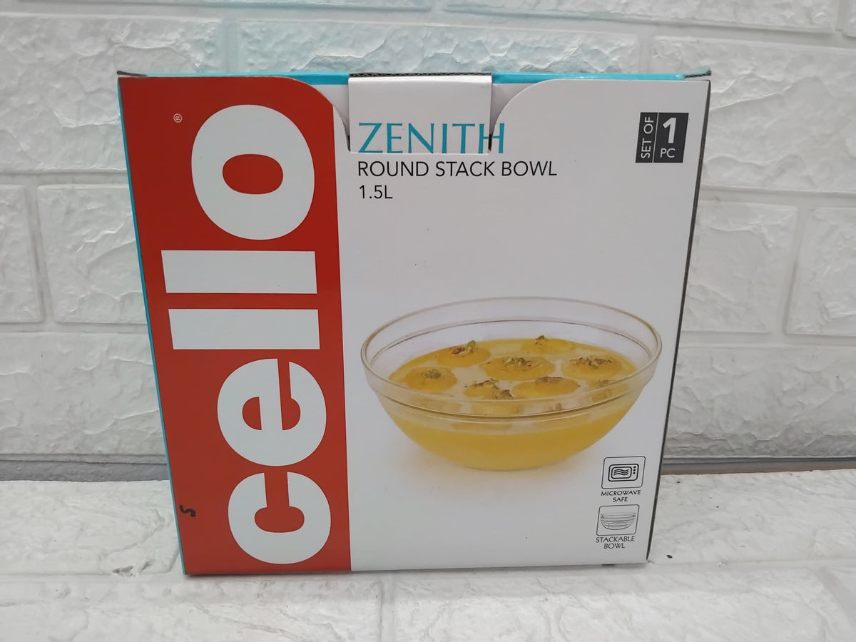 AM3764 CELLO Glass Mixing Bowl Without Lid 1500ml