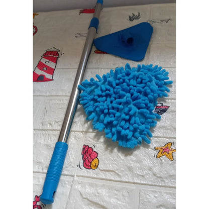 6001 Stainless Steel Road Adjustable Triangle Mop Used for Cleaning Dusty and Wet Floor Surfaces and Tiles