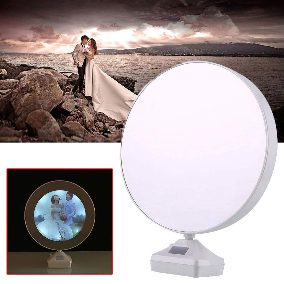AM6267 Round Magic Mirror Photo Frame