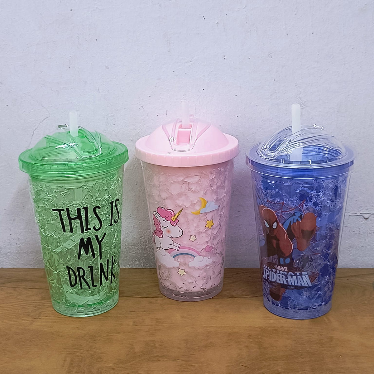 AM5347 Tumbler Cups with Lid and Straw Multi-Color 1pc
