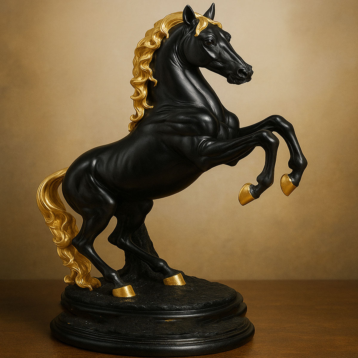 AM5934 Rearing Resin Horse Showpiece