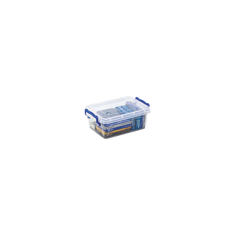 AM2487 Joyo 202 Plastic Multi Storage Box 1.2Ltrs With Lid & Handle Assorted 1 Piece