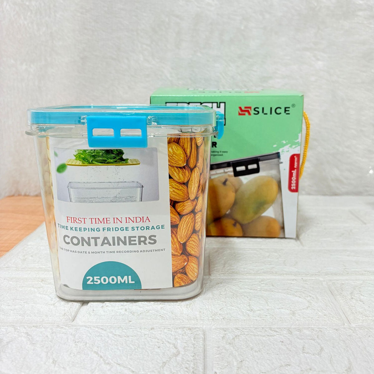 AM3798 Fridge Storage Container with Time keeping on Top Lid