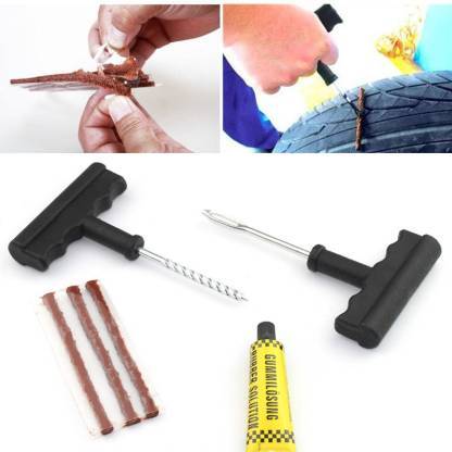 1513 Puncture Repair Kit Tubeless Tyre Full Set with Nose Pliers