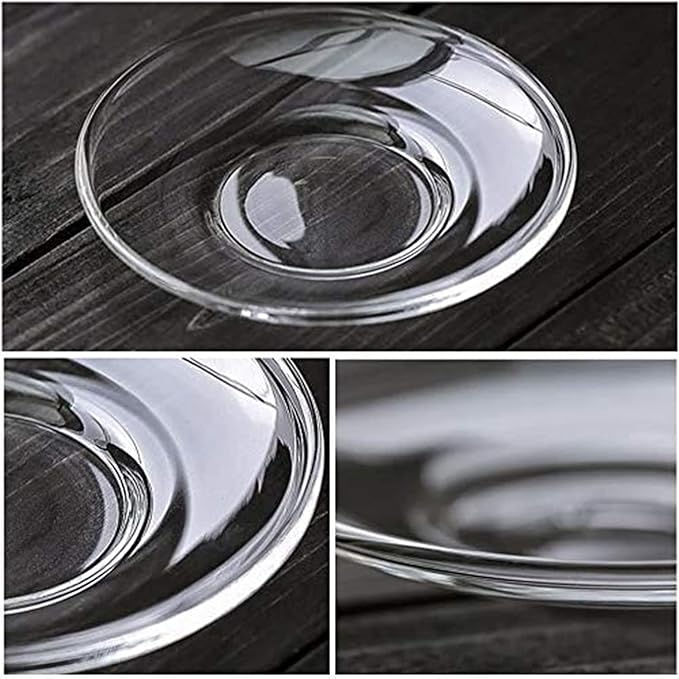 AM3741 Saucer Round Glass Plates Set Of 6 (LXP7012)