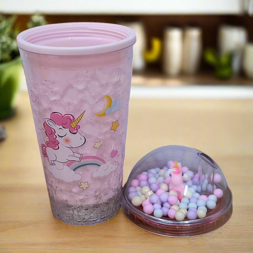 AM5349 3D Look Tumbler Cups with Lid and Light Multi-Color 1pc -22cm