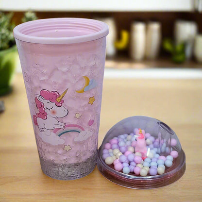 AM5349 3D Look Tumbler Cups with Lid and Light Multi-Color 1pc -22cm