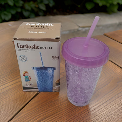 AM3799 Fantastic Jelly Sipper Bottle with Straw 1Pcs