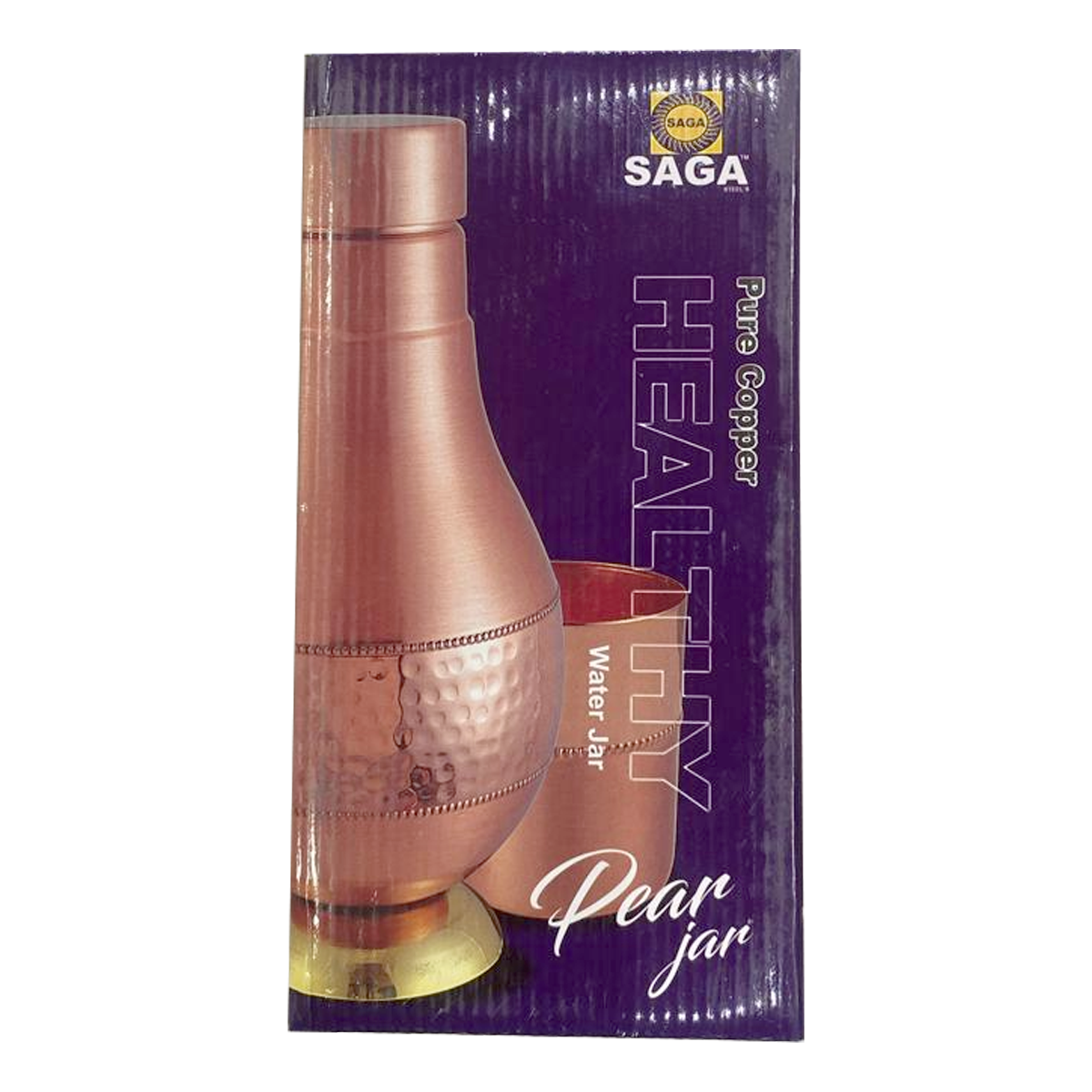 3460 Pure Copper Water Storage Purpose with Inbuilt Glass Joint Free 950ml