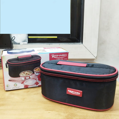 AM5655 Rishabh Spice Lunchbox With 1 Box ,2 container and Jacket