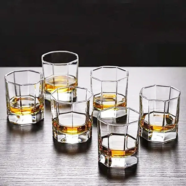 AM5372 Deli Glass Press Tumbler Set of 6 Transparent