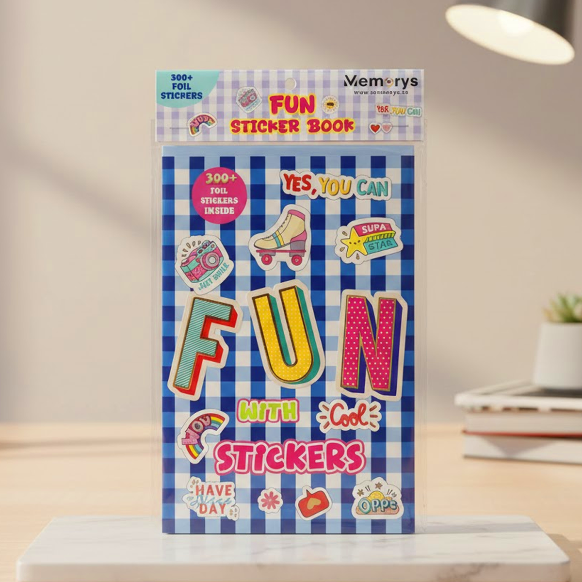 AM6636 Mix-Design Fun Sticker Book - 300+ Vibrant Foil Stickers - 1pc