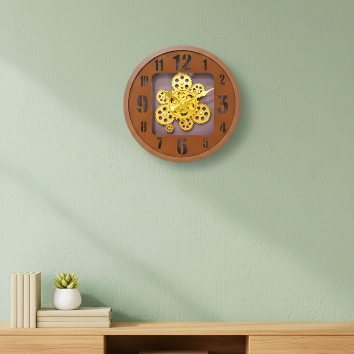 AM6252 Modern Industrial Exposed Gear Wall Clock