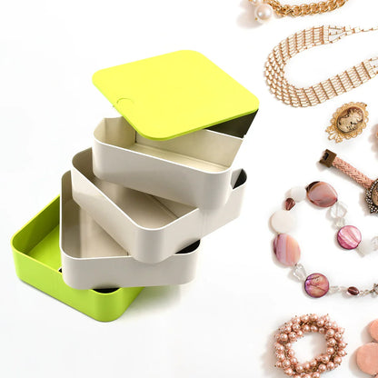 4700 4 Layers Jewelry Box, 360 Degree Rotating Accessory Storage Box