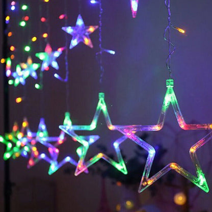 Di0067 10 Fairy Stars LED Lights with Flashing Modes - 5x5 (Multicolour)