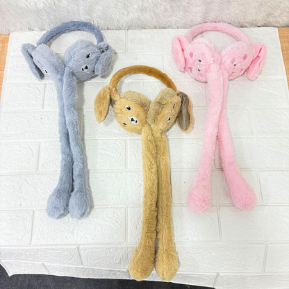 AM6288 Cute Rabbit Plush Earmuffs for Winter