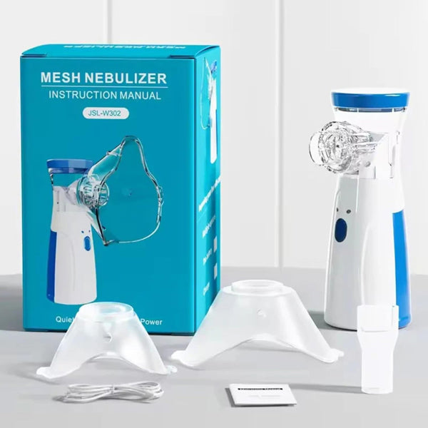 AM5414 Handheld Nebuliser Machine, Rechargeable Portable Nebulizer with Mouthpiece and 2 Masks for Adults & Kids (Pack of 5 Pcs)