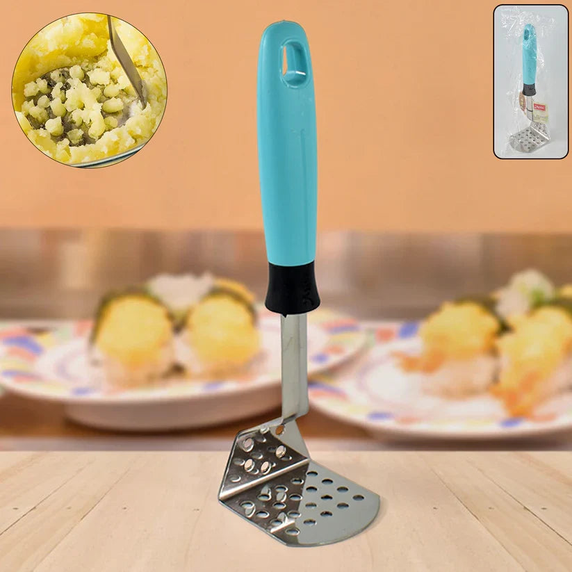 11707 Apex L-Handle Stainless Steel Potato Masher Ergonomic Grip (1 Pc)
