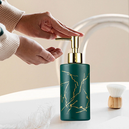AM7131 Accura Luxury Marble Print Glass Liquid Soap Dispenser