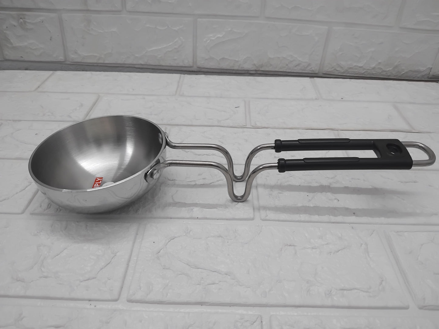 AM3561 Triply SS Tadka Pan No1 with long handle Pack Of 1 Pcs
