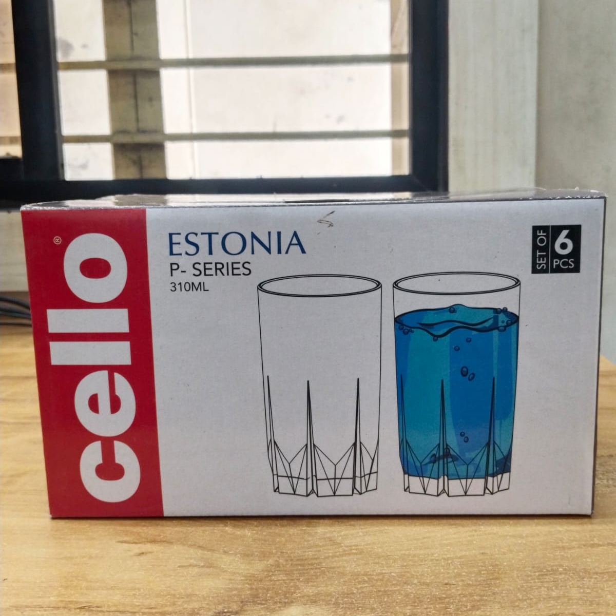 AM5689	Cello Estonia Glass 310ml - 6pcs set