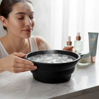 AM7754 Portable Foldable Silicone Ice Bath Bowl (1 Pc)