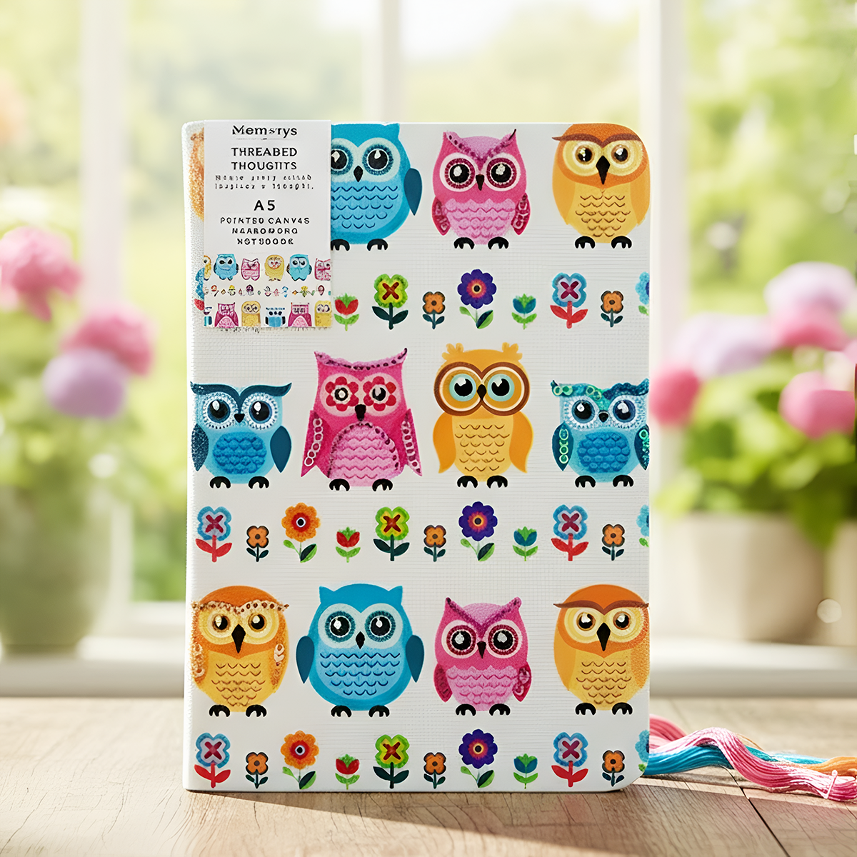 AM6647 Mix-Design A5 Threaded Thoughts Series Notebook - 1pc