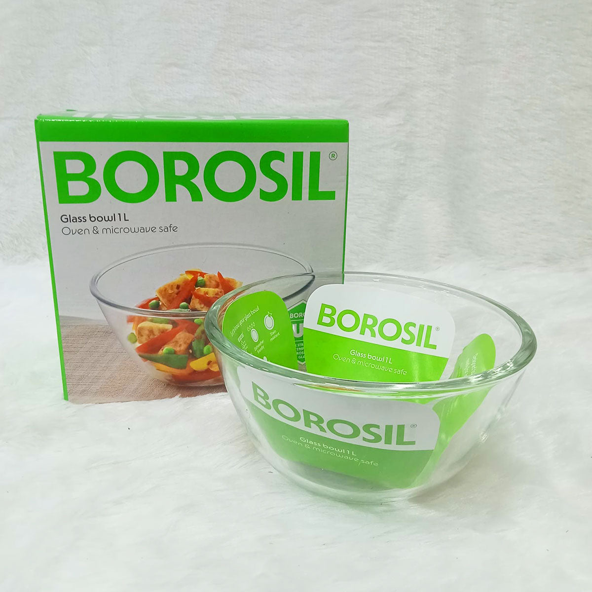 AM6206 Borosil Oven & Microwave Safe Glass Bowl - 1 Ltr