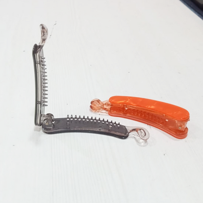AM5631 Acrylic Long Banana Hair Claw Clip (Multicolour) for Girls and Women (Pack of 1 Pc)