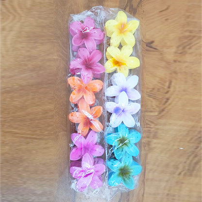 AM5002 Flower Jumbo Claw Clip for Girls & Women Hair Medium Stylish Accessories Pack of 6 Random Color
