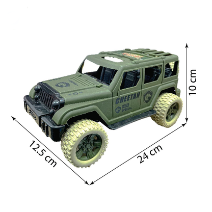 A06486 Cheetah Combat Force Military Friction Powered Toy Jeep