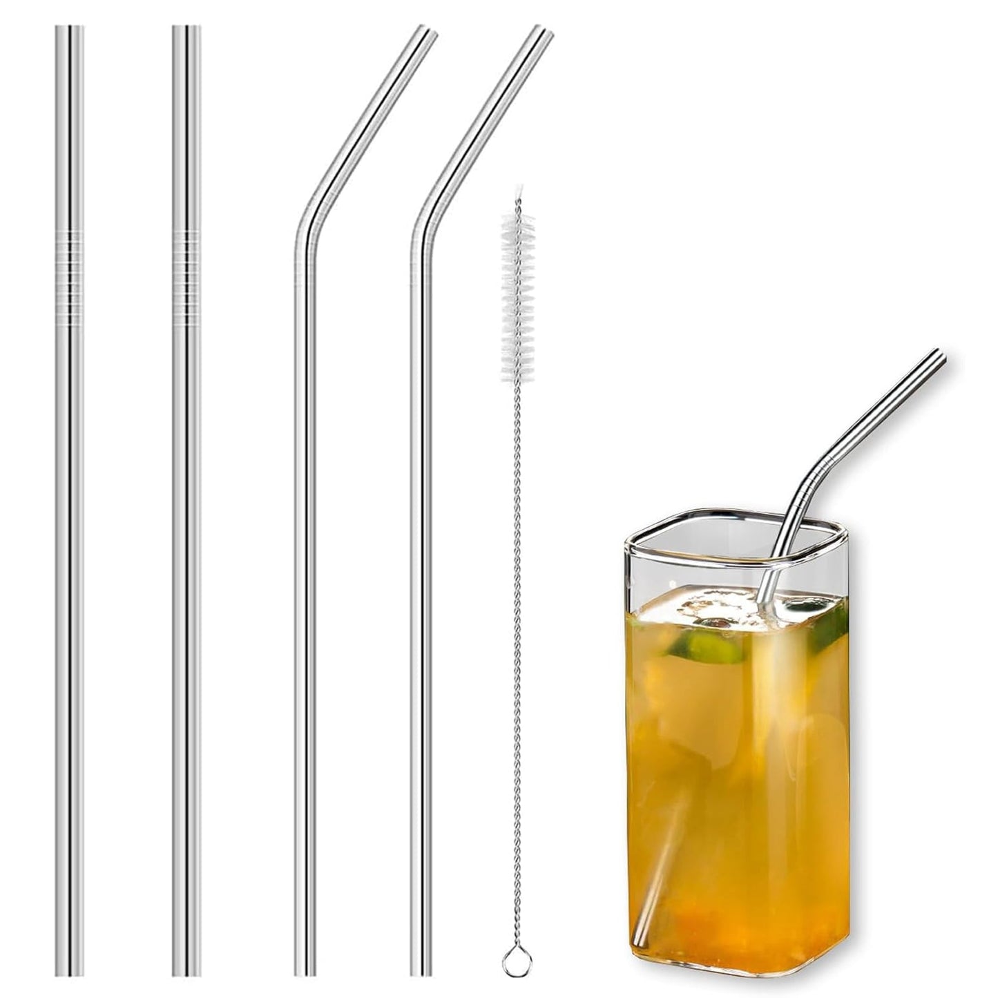 AM7492 Stainless Steel Straws & Brush