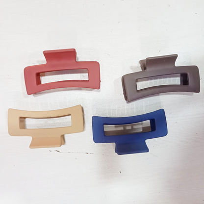 AM5630 Jumbo Hair Rectangular Claw Clips for Women and Girls - (Pack of 1 Pc, Multicolour)