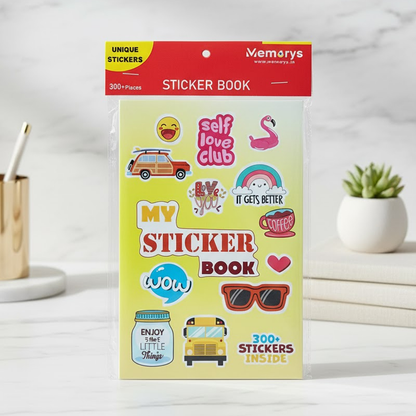 AM6637 Mix-Design My Sticker Book - 300+ Unique & Reusable Stickers - 1pc