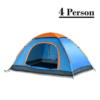 AM5408 Picnic Camping Portable Tent (4 Person) Velkro Polyester Waterproof 4 Person Tent