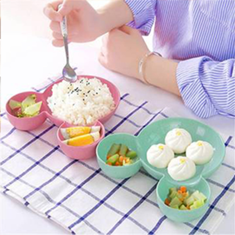 0863A Unbreakable Plastic Mickey Shaped Kids/Snack Serving Plate (Without Sticker) freeshipping - DeoDap