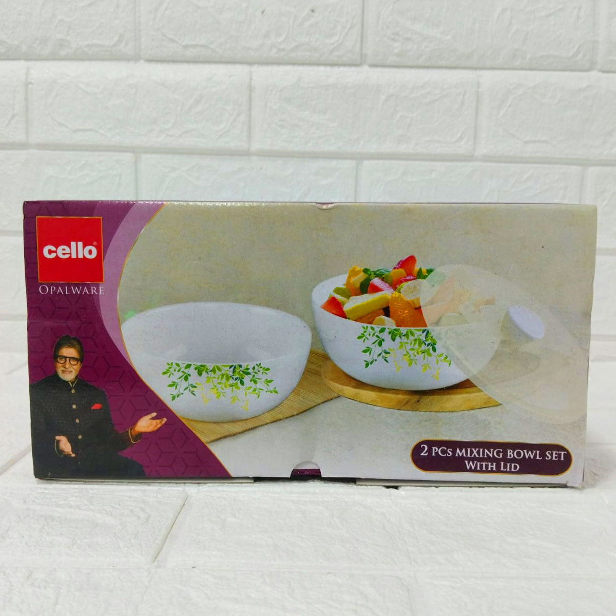 Di0206 Cello Small Mixing Bowl Set of 2pc with Lids - 500ml Each