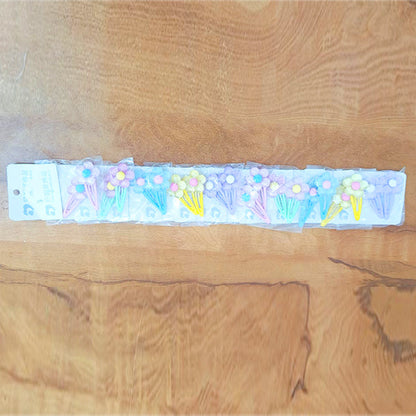 AM5003 Snap Flower Hair Clips for women and Girls (Random Colour)