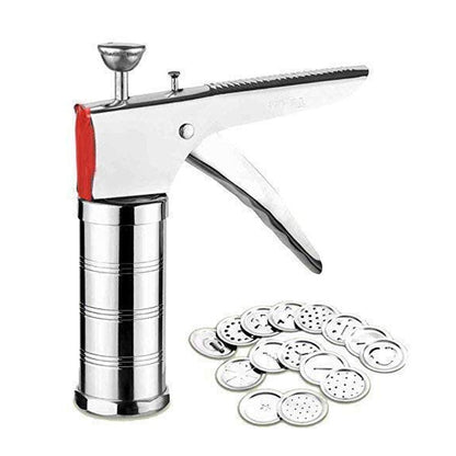 AM6532 Stainless Steel Kitchen Press & Murukku Maker with 15 Blades